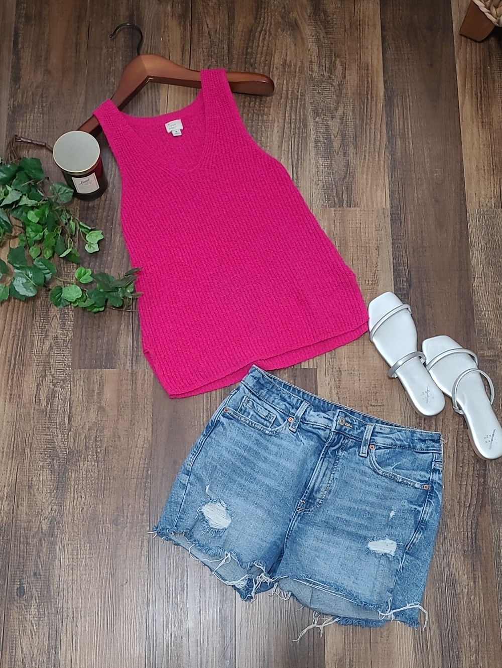 3/$25 Hot Pink/Fuchsia Sweater Tank